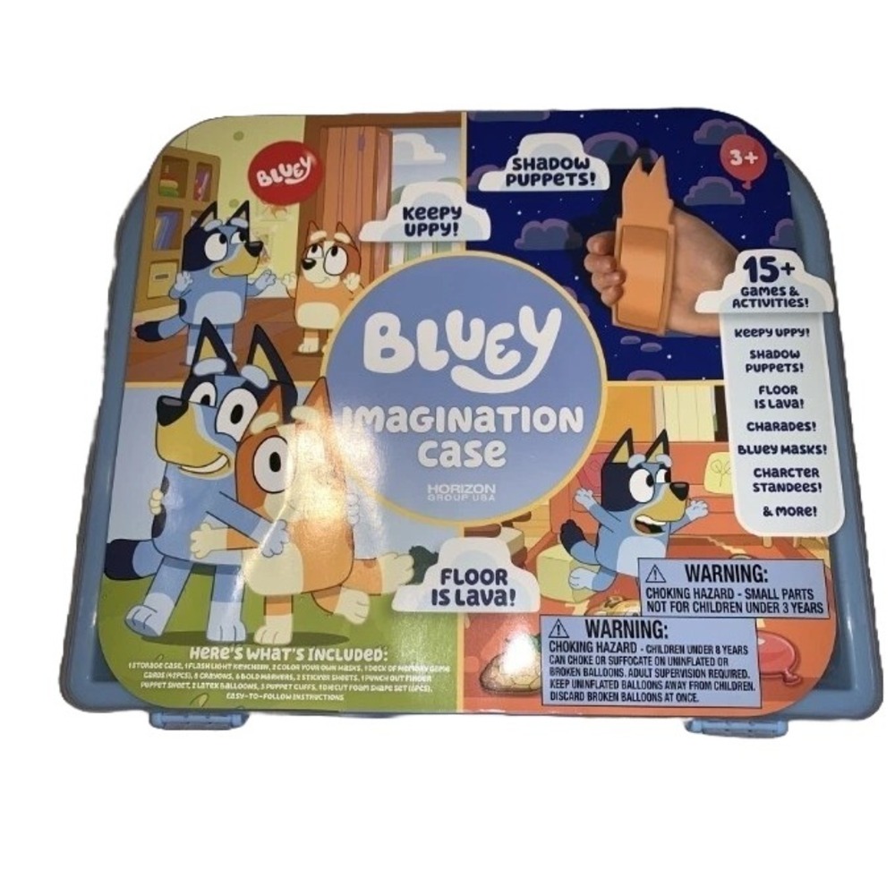 Bluey Imagination Case Activity Set 15+ Games Crafts Horizon Group USA